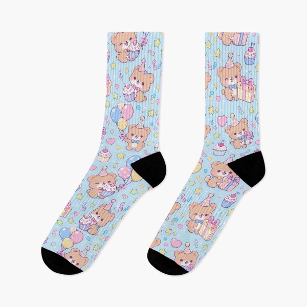 Item preview, Kawaii Birthday Bear Pattern designed and sold by Soft Berry Studio.