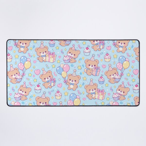 Item preview, Kawaii Birthday Bear Pattern designed and sold by Soft Berry Studio.