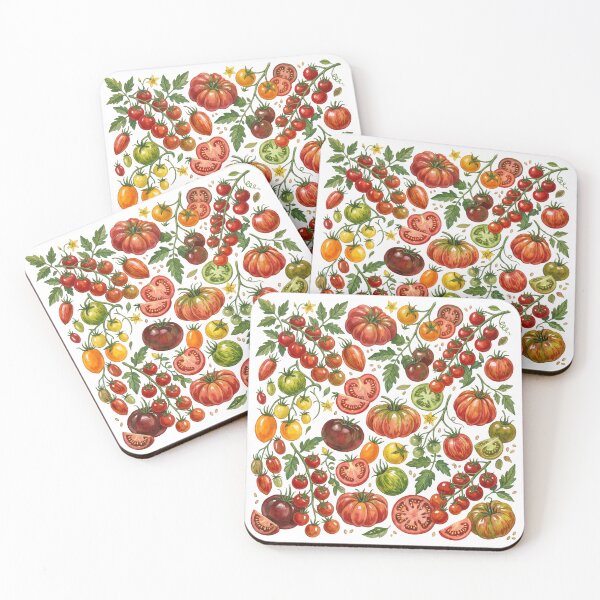 Item preview, Heirloom Tomato Watercolor Pattern | Botanical Tomatoes & Garden Harvest designed and sold by HelgaCraftery.