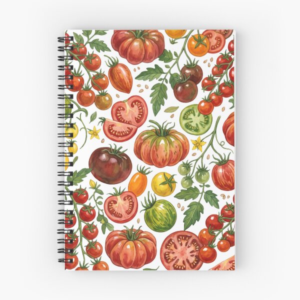 Item preview, Heirloom Tomato Watercolor Pattern | Botanical Tomatoes & Garden Harvest designed and sold by HelgaCraftery.