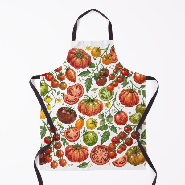 Item preview, Heirloom Tomato Watercolor Pattern | Botanical Tomatoes & Garden Harvest designed and sold by HelgaCraftery.