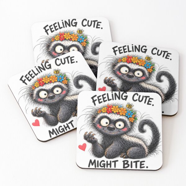 Item preview, Feeling Cute Might Bite Honey Badger Flower Crown designed and sold by paintingnou.