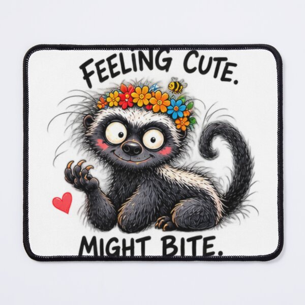 Item preview, Feeling Cute Might Bite Honey Badger Flower Crown designed and sold by paintingnou.