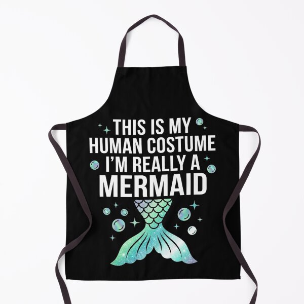 Item preview, This Is My Human Costume I'm Really A Mermaid Lazy Halloween Party T-Shirt    designed and sold by TeNovaStudio ⭐⭐⭐⭐⭐.