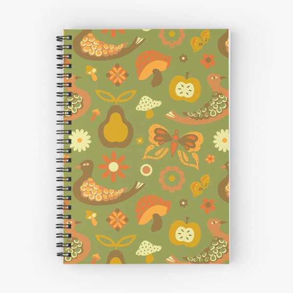 Item preview, 70's Groovy Day Birds in Avocado + Goldenrod designed and sold by YesterdayColl.