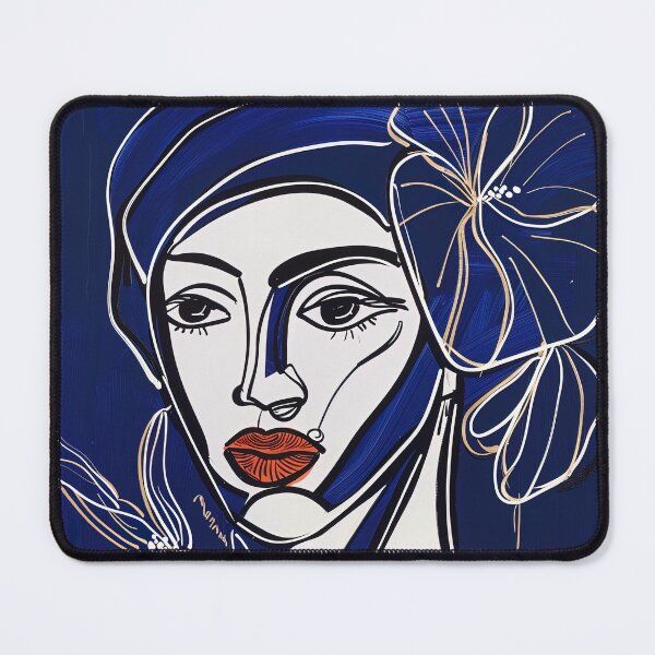 Item preview, Dominican woman - Blue Abstract Art designed and sold by shadow-bloom.