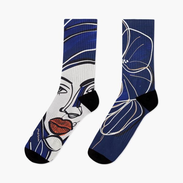 Item preview, Dominican woman - Blue Abstract Art designed and sold by shadow-bloom.
