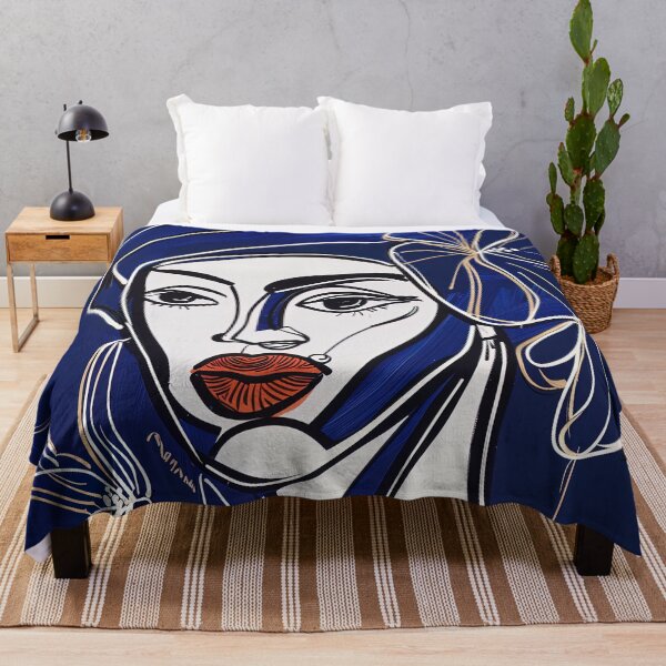 Item preview, Dominican woman - Blue Abstract Art designed and sold by shadow-bloom.
