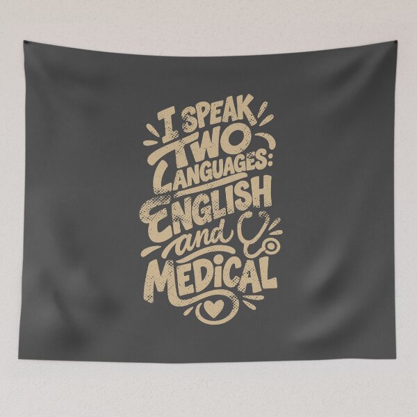 Item preview, I Speak Two Languages English and Medical – Funny Nurse T-Shirt Gift RN designed and sold by KiwyStudio.