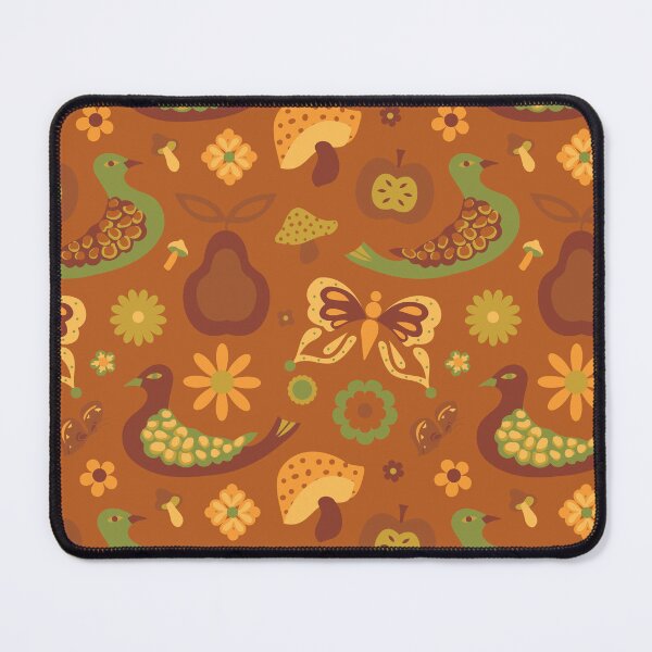 Item preview, 70's Groovy Day Birds in Rust + Avocado designed and sold by YesterdayColl.