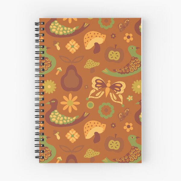 Item preview, 70's Groovy Day Birds in Rust + Avocado designed and sold by YesterdayColl.