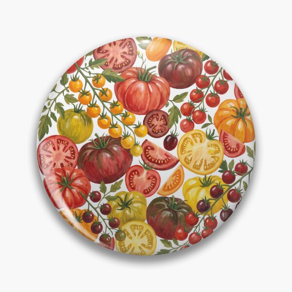 Item preview, Tomato Watercolor Pattern | Botanical Tomatoes & Garden Harvest designed and sold by HelgaCraftery.