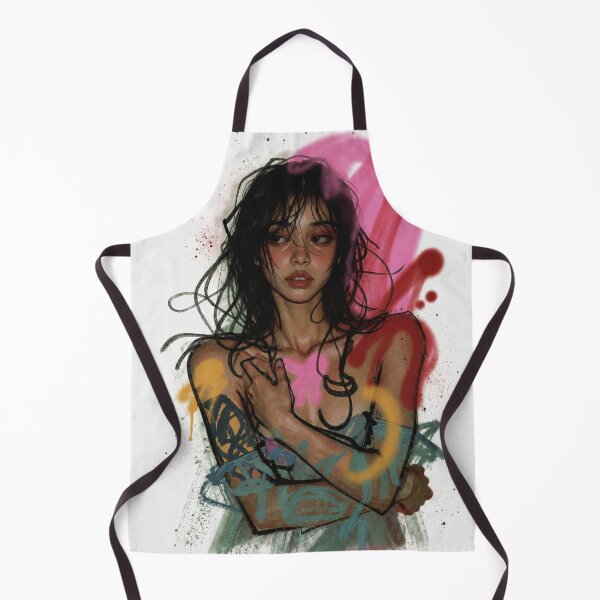 Item preview, Ethereal Rebel Woman – Dark Artistic Portrait with Graffiti Expression designed and sold by ZYVARENNE.