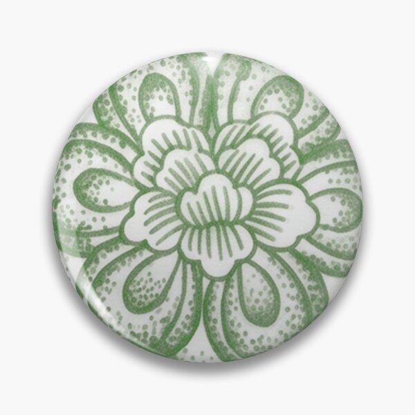 Item preview, Green Chinoiserie Peony Porcelain Pattern designed and sold by Fani*.