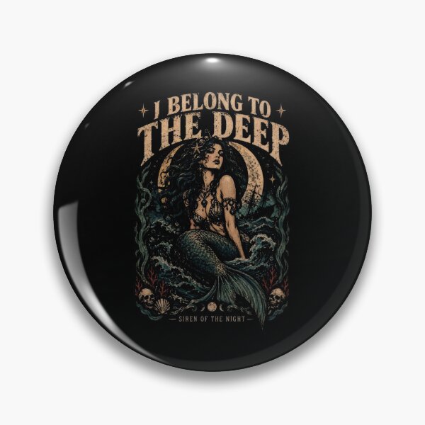 Item preview, Gothic Mermaid Siren – I Belong to the Deep Vintage Dark Fantasy designed and sold by AS94 Creative Designs.