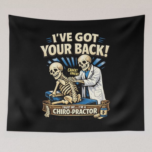 Item preview, Funny Skeleton Chiropractor designed and sold by SidTastic .