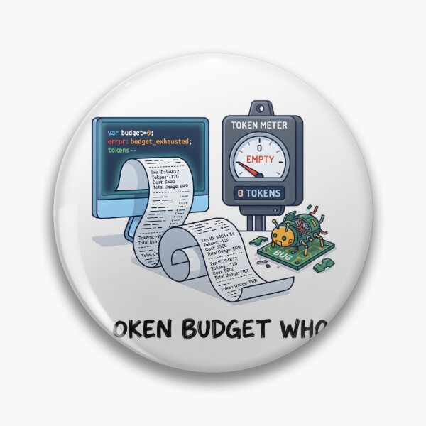 Item preview, Funny Token Budget Tee designed and sold by Brain Fog Lab.