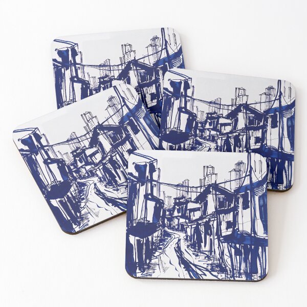 Item preview, Dongguan, China - Blue Abstract Art designed and sold by shadow-bloom.
