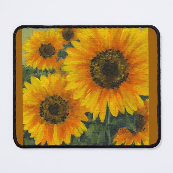 Item preview, Field full of bright sunflowers, two acrylic paintings designed and sold by KarenKaspar.