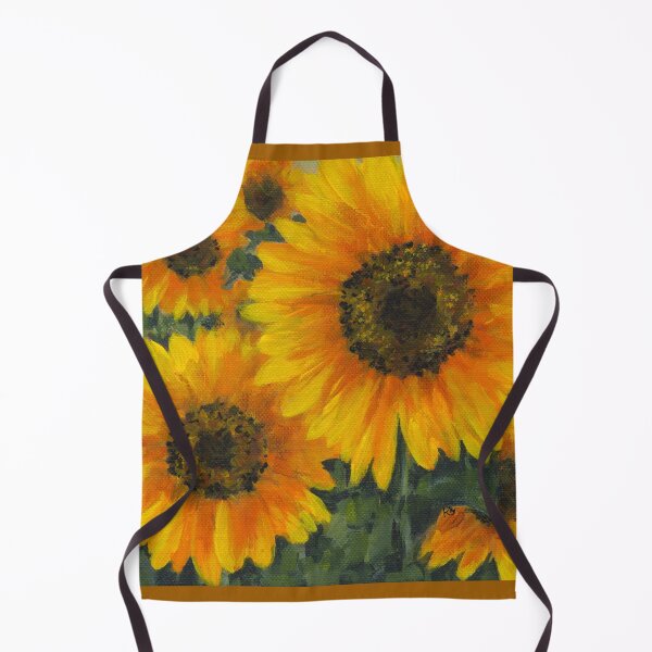 Item preview, Field full of bright sunflowers, two acrylic paintings designed and sold by KarenKaspar.