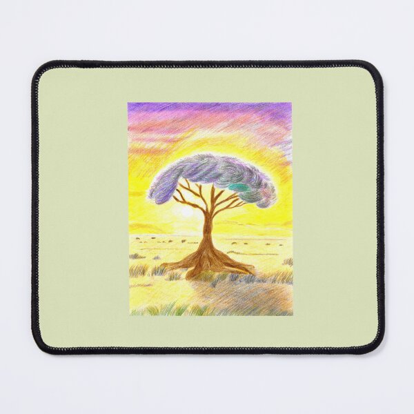 Item preview, Golden Tree At Sunset - Colorful Nature Landscape Art designed and sold by Julia N.