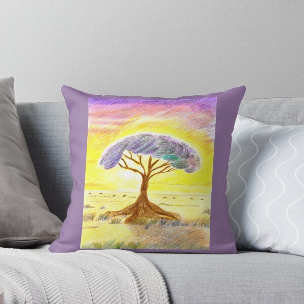 Item preview, Golden Tree At Sunset - Colorful Nature Landscape Art  designed and sold by Julia N.