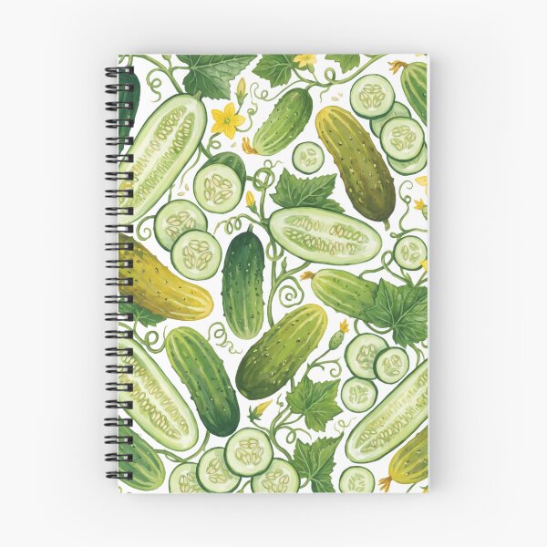 Item preview, Cucumber Harvest Watercolor Pattern | Botanical Cucumbers & Garden Vines designed and sold by HelgaCraftery.