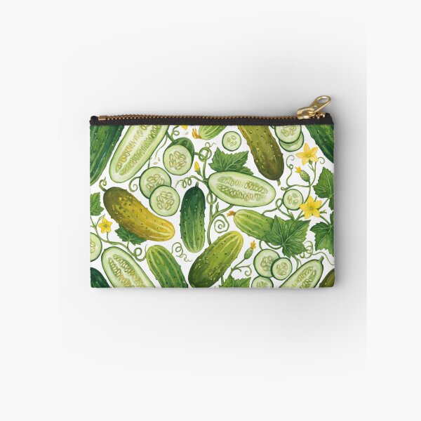 Item preview, Cucumber Harvest Watercolor Pattern | Botanical Cucumbers & Garden Vines designed and sold by HelgaCraftery.