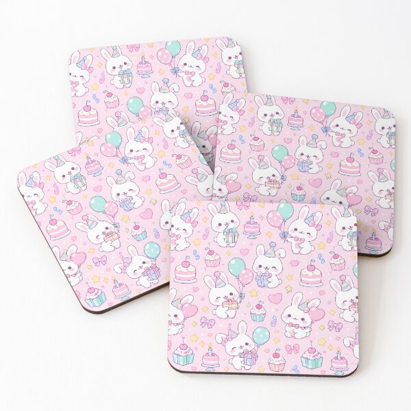 Item preview, Kawaii Birthday Bunny Pattern designed and sold by Soft Berry Studio.