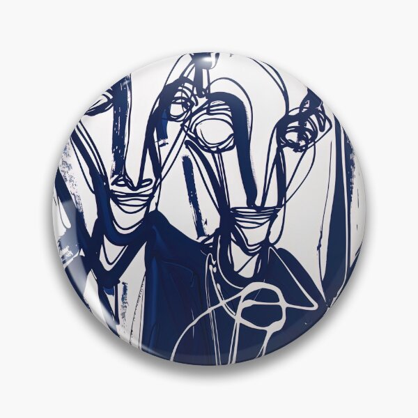 Item preview, Doppelganger, fantastic creature - Blue Abstract Art designed and sold by shadow-bloom.