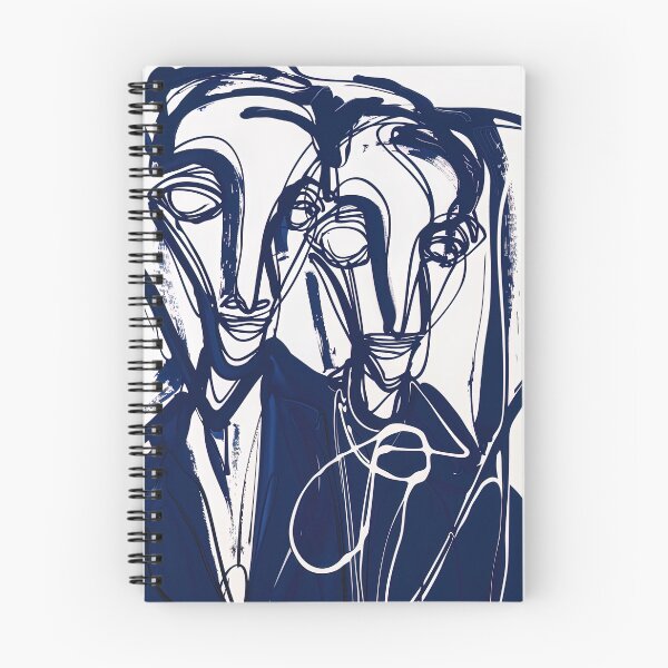 Item preview, Doppelganger, fantastic creature - Blue Abstract Art designed and sold by shadow-bloom.