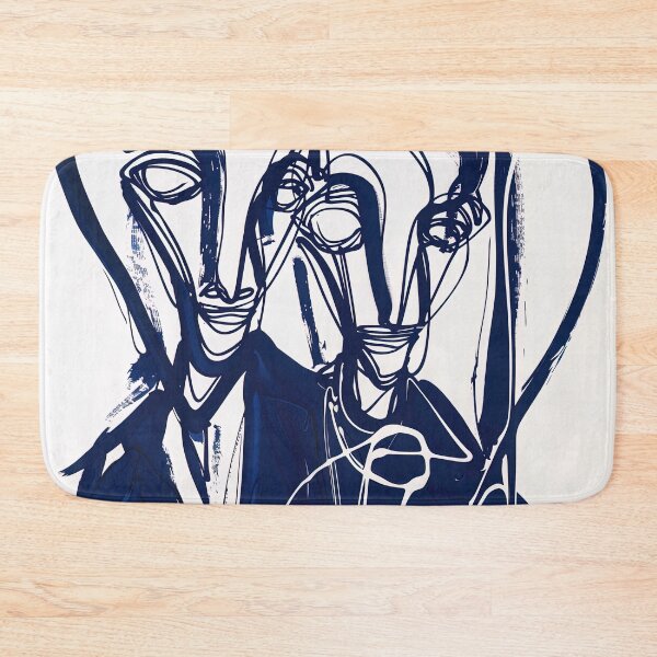 Item preview, Doppelganger, fantastic creature - Blue Abstract Art designed and sold by shadow-bloom.