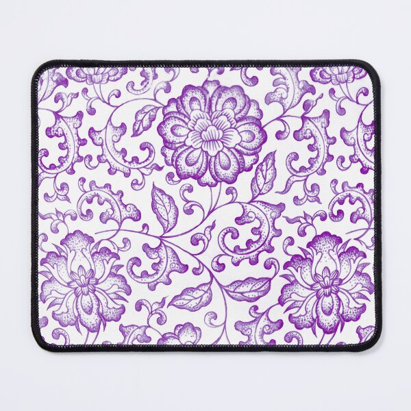 Item preview, Purple Chinoiserie Peony Porcelain Pattern designed and sold by Fani*.
