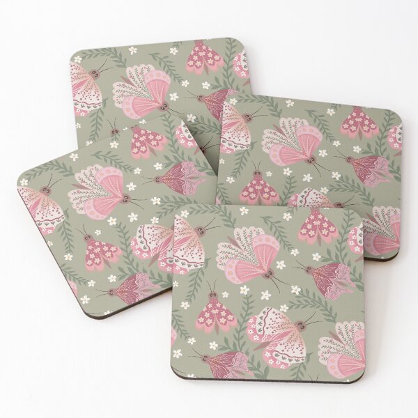 Item preview, Pink Butterfly Botanical Pattern designed and sold by Richa Hariani.