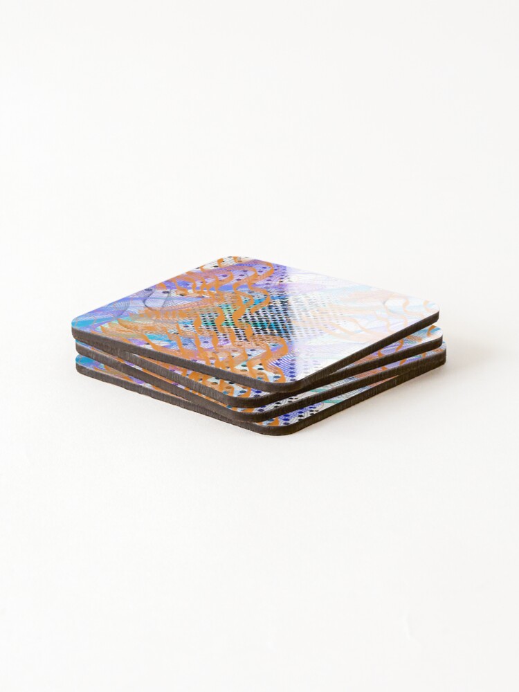 Thumbnail 4 of 5, Coasters (Set of 4), Abstract pattern designed and sold by Creativity613.