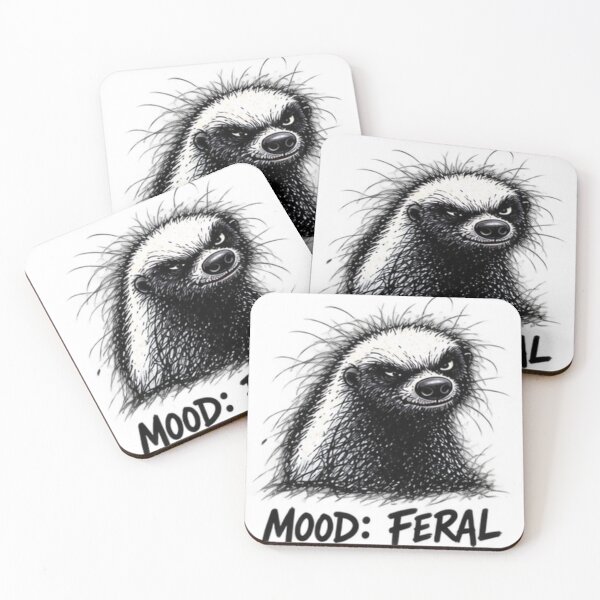 Item preview, Gritty Sketch Honey Badger Fierce Animal designed and sold by paintingnou.