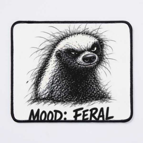 Item preview, Gritty Sketch Honey Badger Fierce Animal designed and sold by paintingnou.