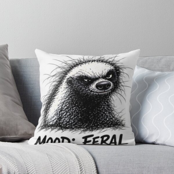 Item preview, Gritty Sketch Honey Badger Fierce Animal designed and sold by paintingnou.