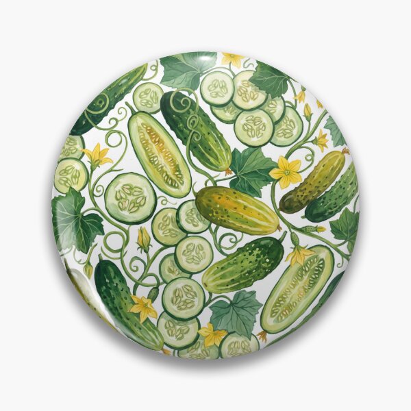 Item preview, Cucumber Harvest Watercolor Pattern designed and sold by HelgaCraftery.
