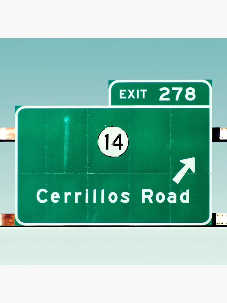 Thumbnail 2 of 2, Tote Bag, Cerrillos Road Exit Sign Santa Fe New Mexico designed and sold by pixiebat8.