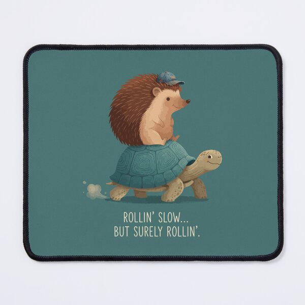 Item preview, Cute Hedgehog Riding Turtle designed and sold by Amir Faysal.