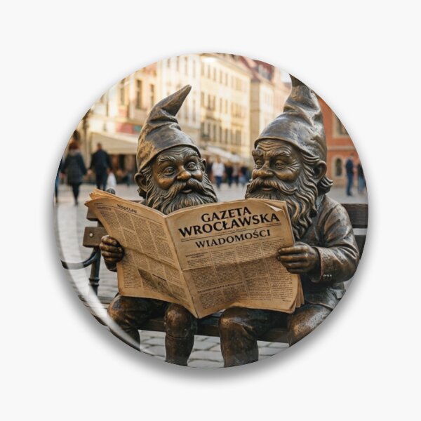 Item preview, Newspaper Buddies Gnome Art Print – Friendship Gift, Poland Travel Decor designed and sold by Purrfecta.