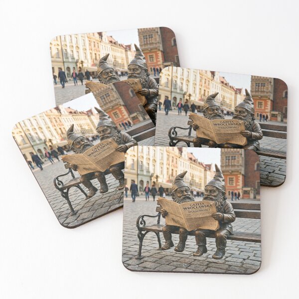 Item preview, Newspaper Buddies Gnome Art Print – Friendship Gift, Poland Travel Decor designed and sold by Purrfecta.