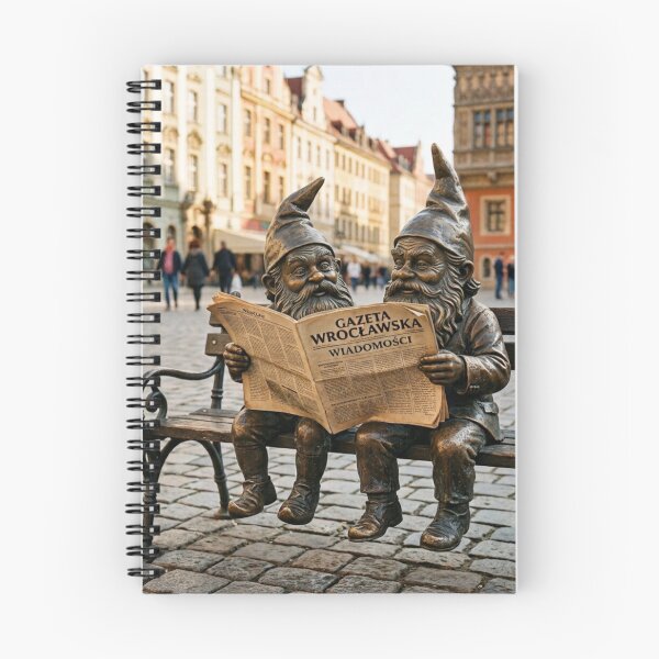Item preview, Newspaper Buddies Gnome Art Print – Friendship Gift, Poland Travel Decor designed and sold by Purrfecta.