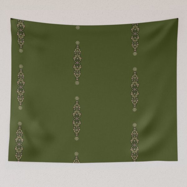 Item preview, Vertica Noir - Minimal Gold & Black Arabesque Vine - Luxury Silk Scarf Art designed and sold by HoMya.