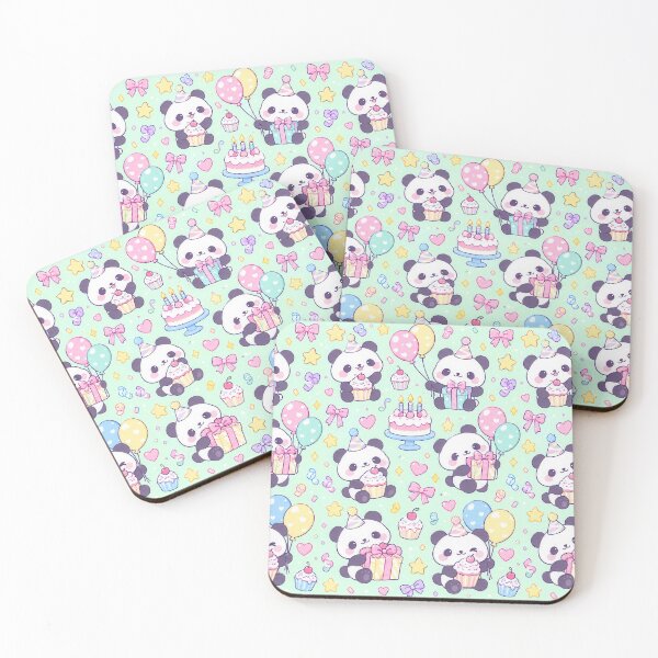 Item preview, Kawaii Birthday Panda Pattern designed and sold by Soft Berry Studio.