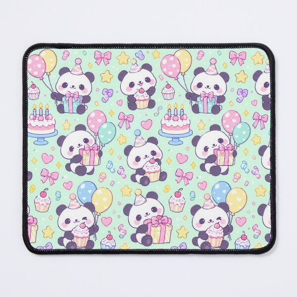 Item preview, Kawaii Birthday Panda Pattern designed and sold by Soft Berry Studio.
