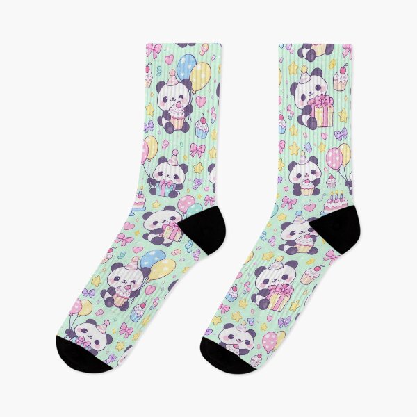 Item preview, Kawaii Birthday Panda Pattern designed and sold by Soft Berry Studio.