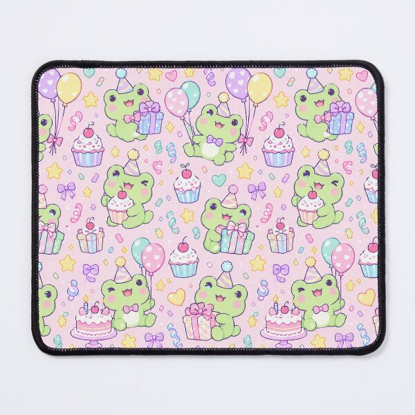 Item preview, Kawaii Birthday Frog Pattern designed and sold by Soft Berry Studio.