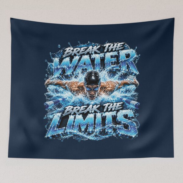 Item preview, Break The Limits | Competitive Swimming Motivation Gift For Swimmers designed and sold by M. Mamdouh Artworks.